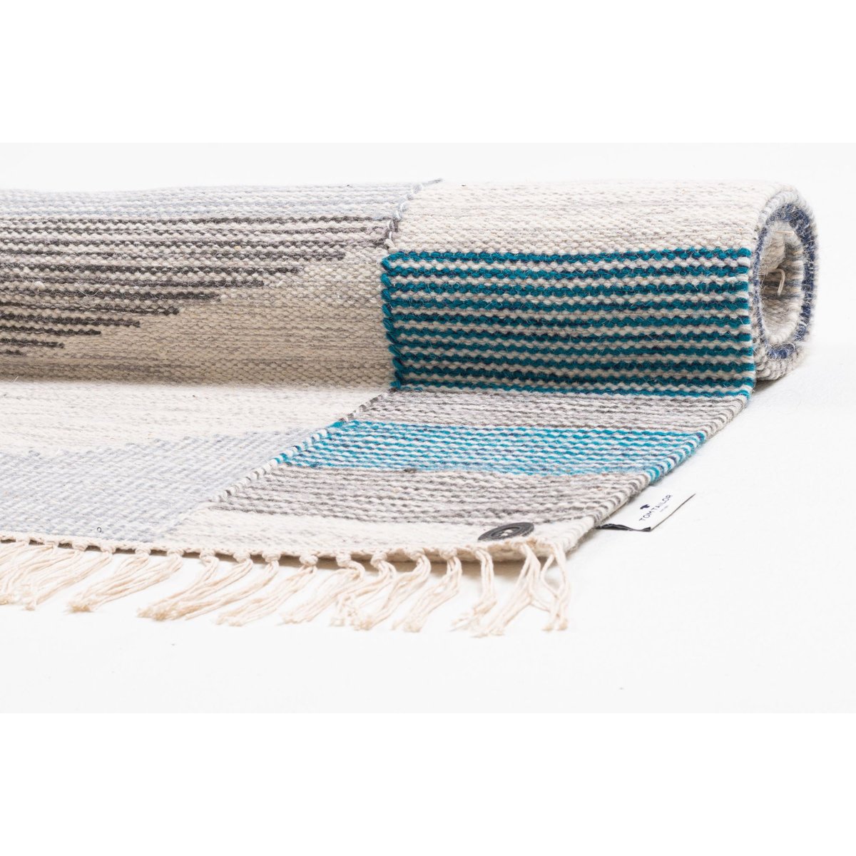 Tapis salon tissé main réversible - VINTAGE turquoise multicolore, TOM TAILOR