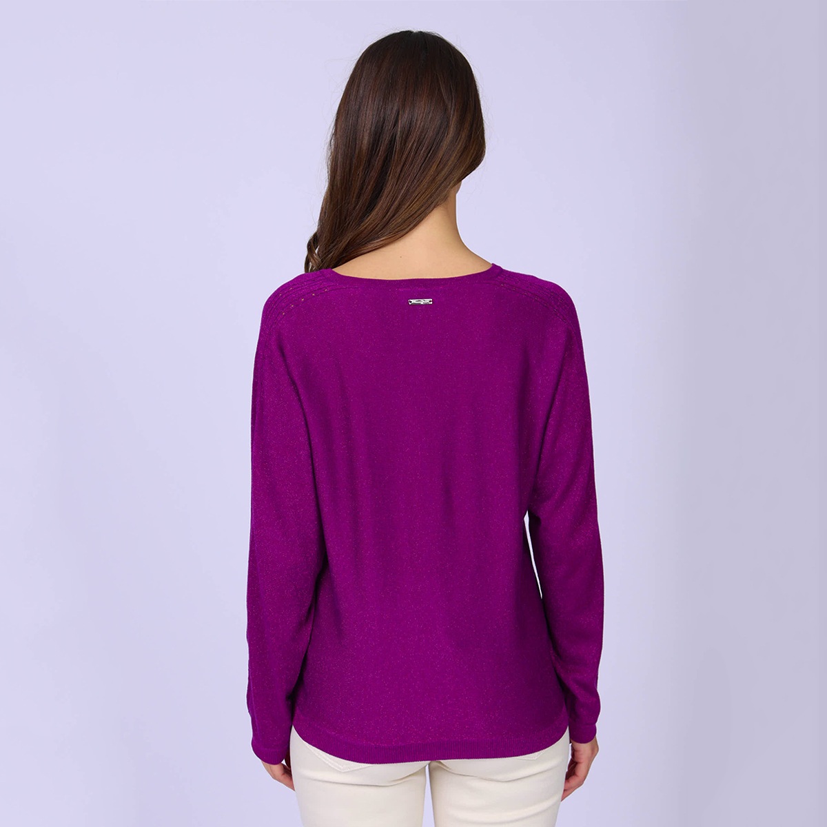 Pull doux violet, MISE AU GREEN
