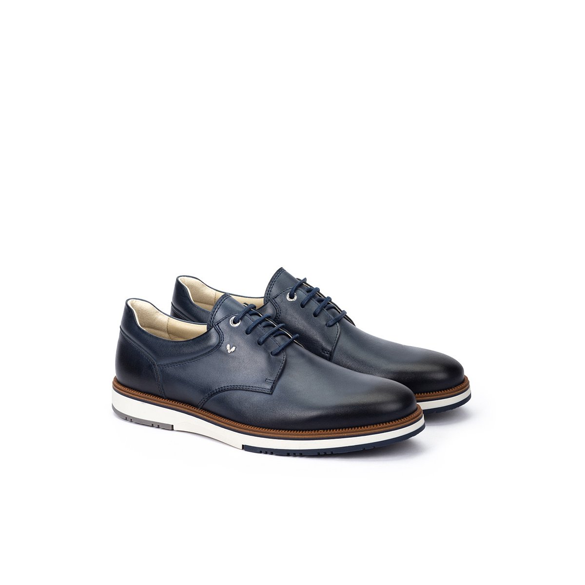 Chaussures à lacets cuir Fulton blue, MARTINELLI