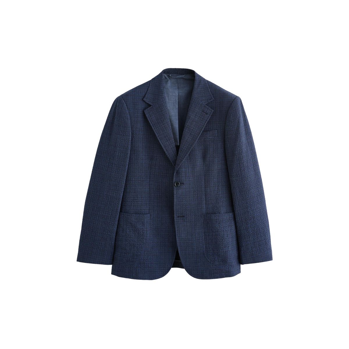 Veste de costume en laine vichy bleu marine, NEXT