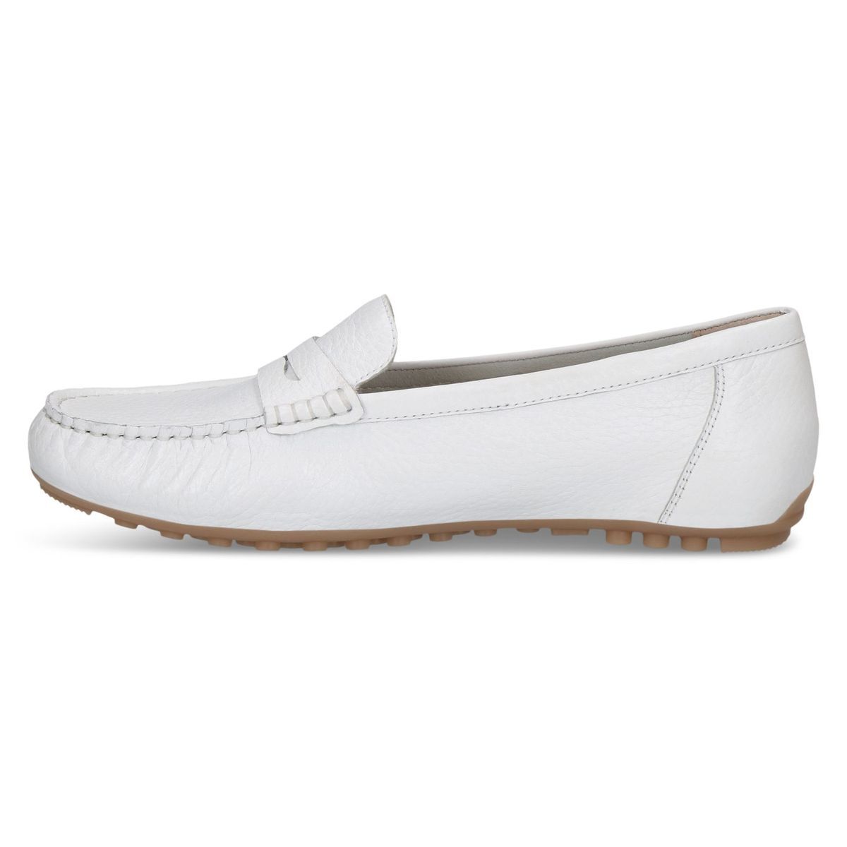 Mocassin en cuir blanc fauve, CAPRICE