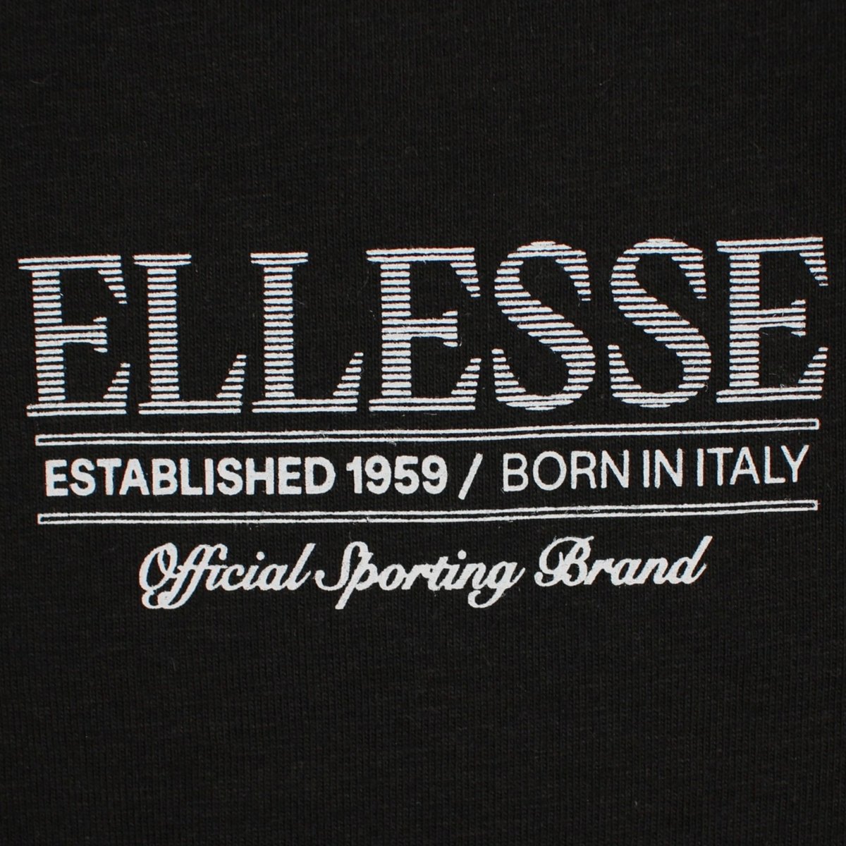 T-shirt manches courtes, col rond ICÔNE noir, ELLESSE