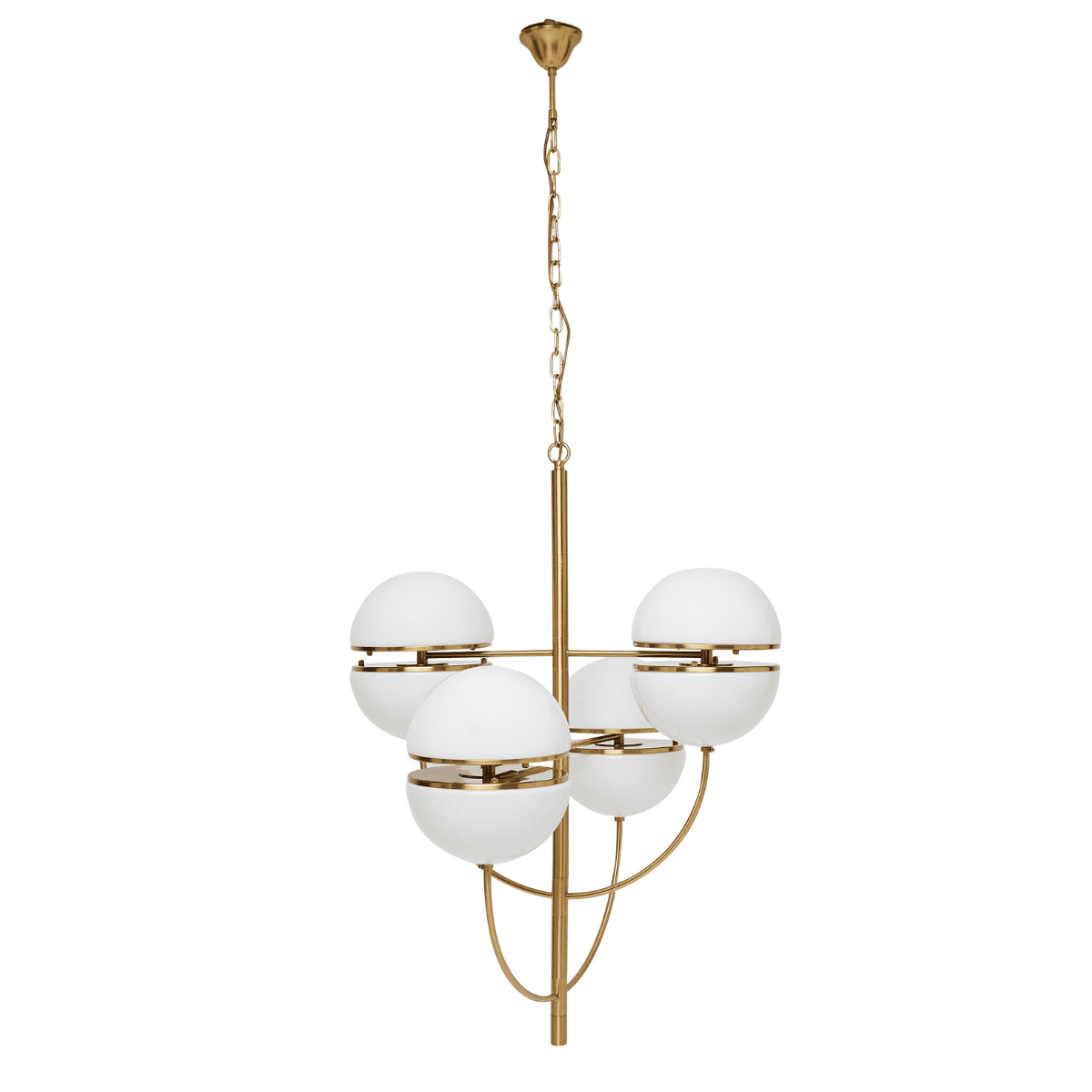 Lustre Montmartre 4 globes - H100 cm doré, SIGNATURE