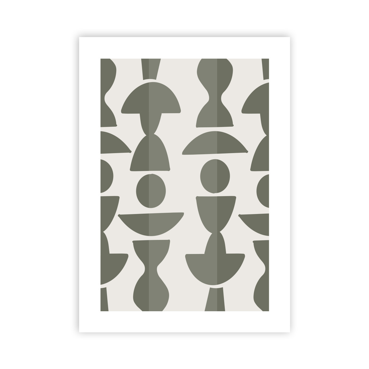 Affiche papier imprimé abstrait sans cadre LUNE LIGHT vert, FUTURE HOME