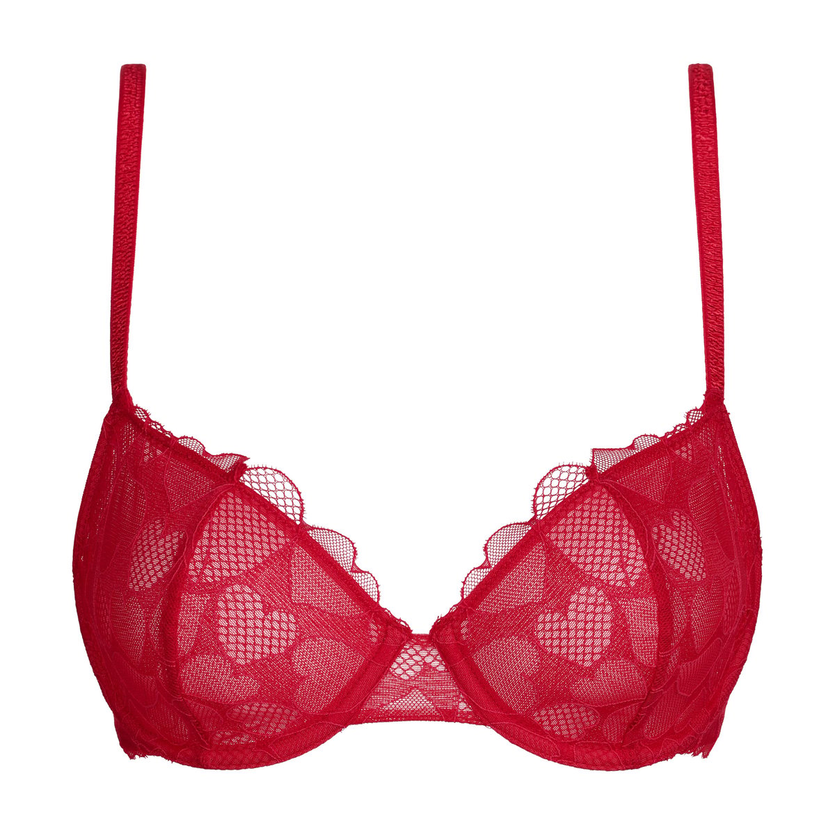 Soutien-gorge emboîtant avec armatures Red Love rouge, DIM