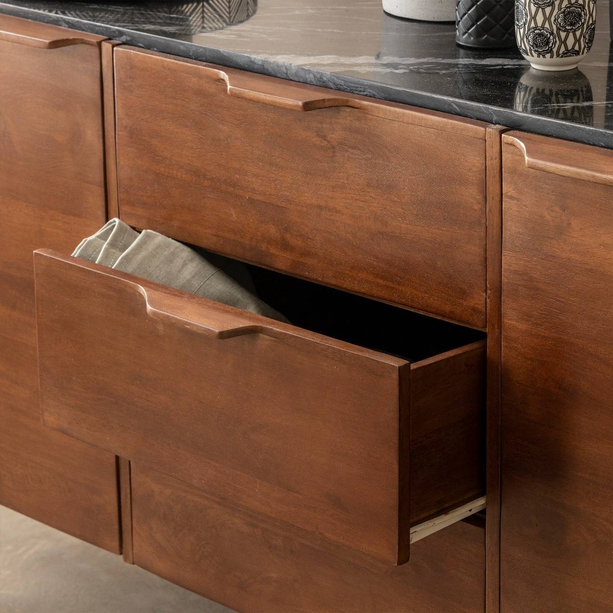 Buffet en bois de manguier ROCH bois foncé, MADE IN MEUBLES
