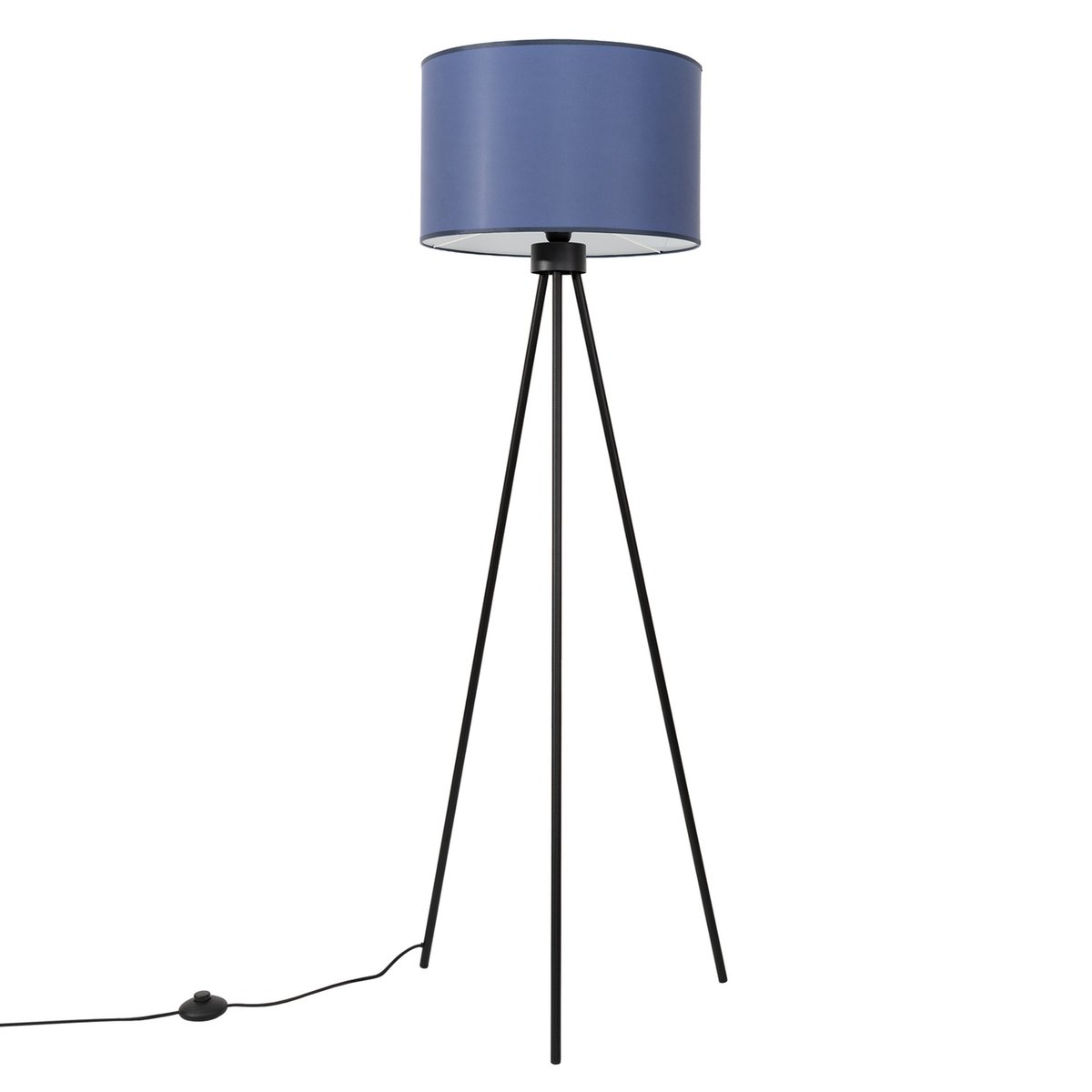 Lampadaire Tissu Bleu E27 1 Nevia bleu, EDEN