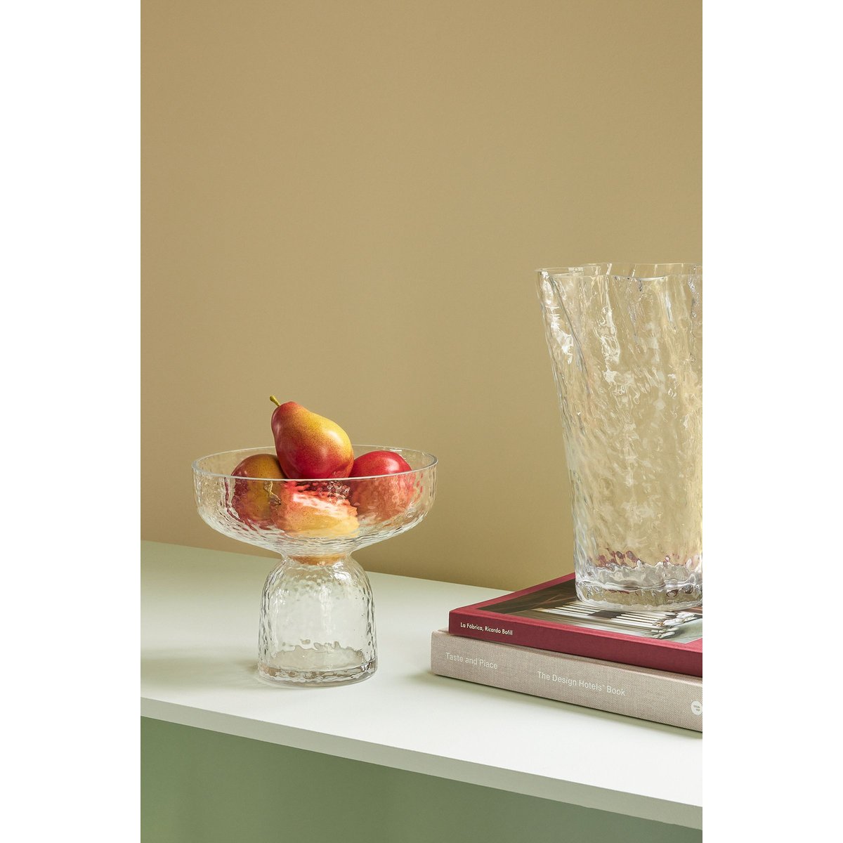 Vase en verre RUFFLE transparent, HUBSCH