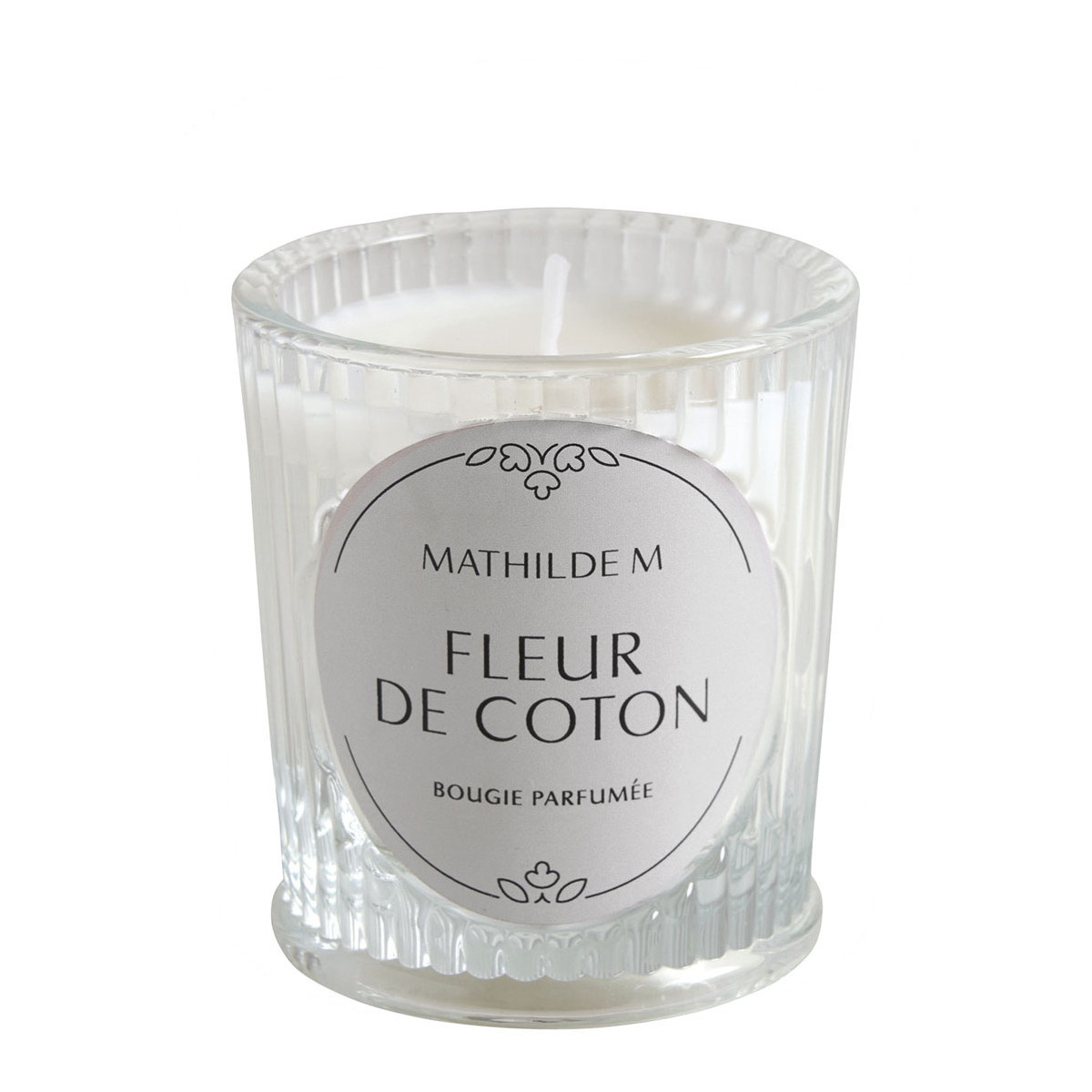 Coffret diffuseur bougie décor Fleur de Coton jaune, MATHILDE M