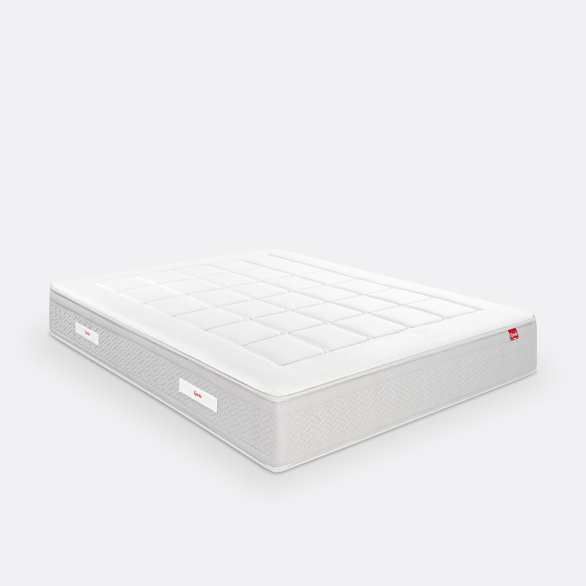 Matras 651, pocketveren, stevig Escapade wit/muisgrijs, EPEDA