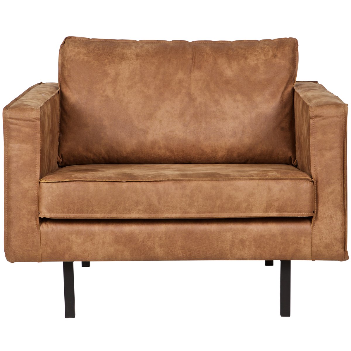 Fauteuil en similicuir RODEO cognac, WOOOD
