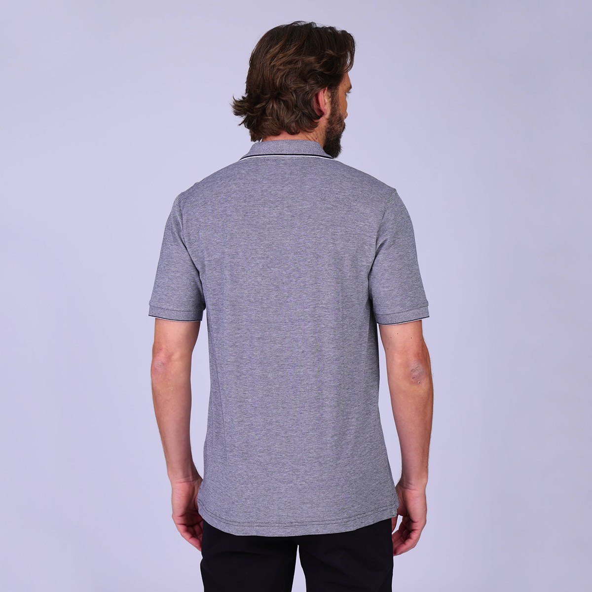 Polo chiné noir, MISE AU GREEN