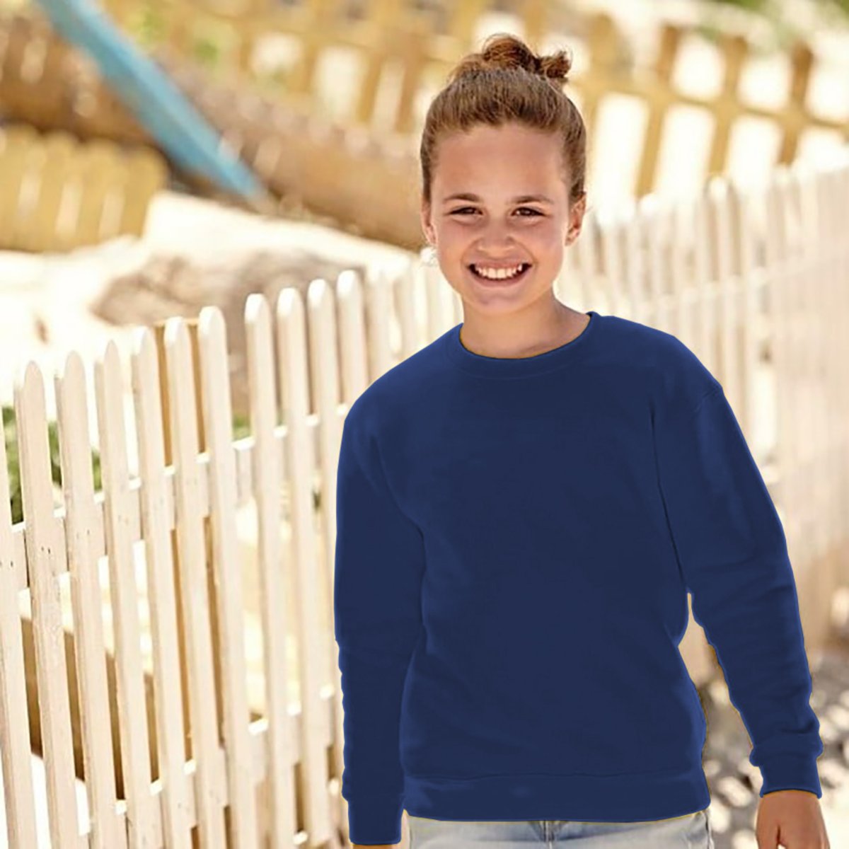 Sweat-shirt bleu marine, FRUIT OF THE LOOM