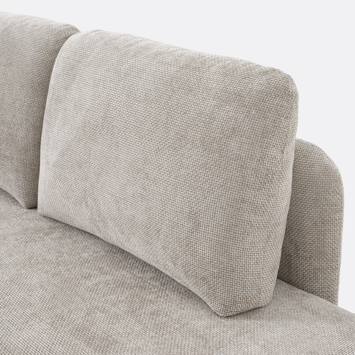 Canapé d'angle convertible chenille croisée, Gina taupe, LA REDOUTE INTERIEURS