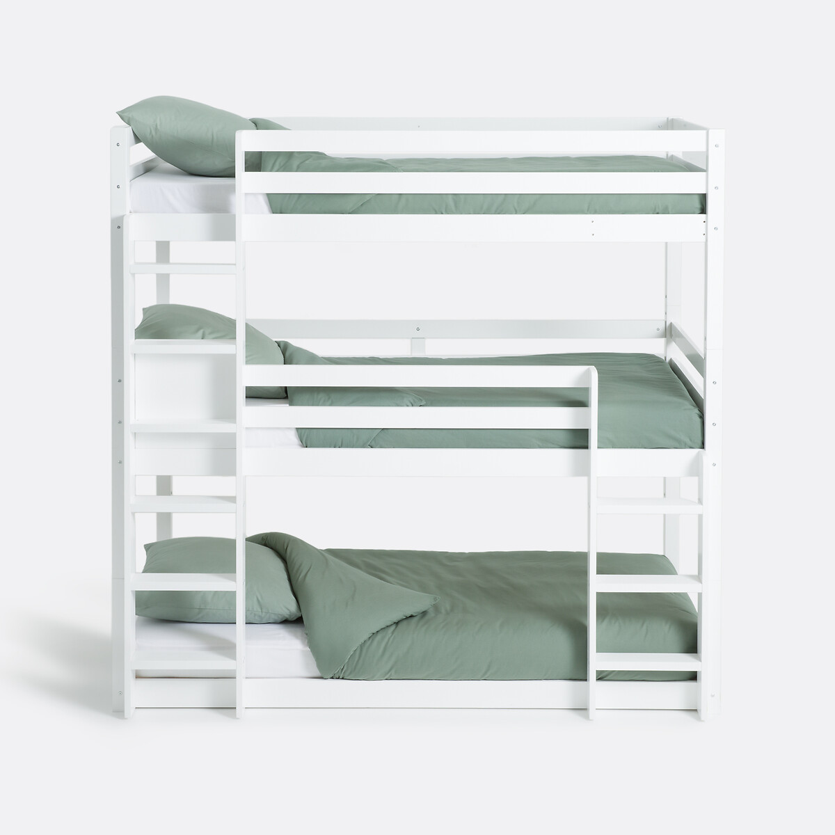 Litera de 3 camas con somier, Maysar blanco, LA REDOUTE INTERIEURS