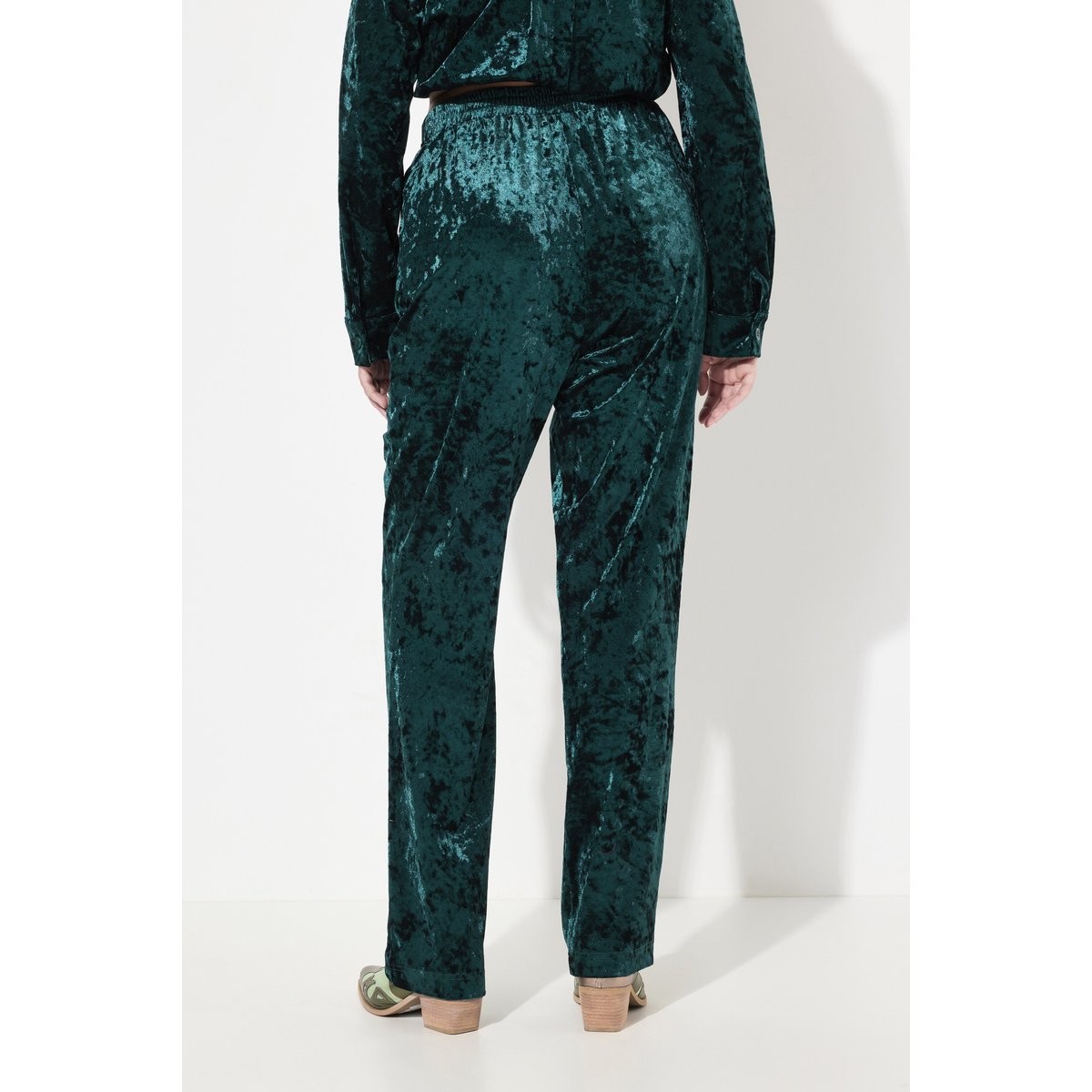 Pantalon en velours texturé Ruby vert sapin, ULLA POPKEN