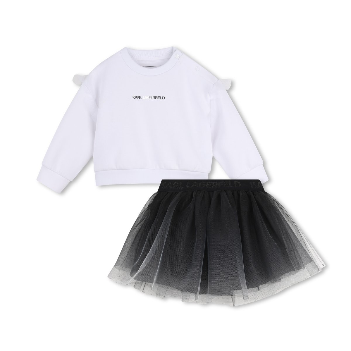 Ensemble sweat et jupe blanc, KARL LAGERFELD KIDS