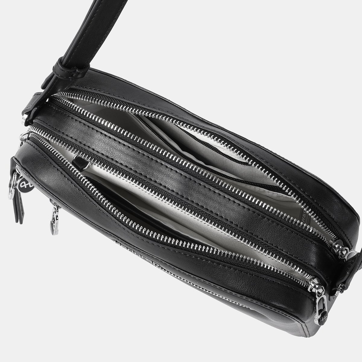 Sac bandoulière moyen élégant sécurisé black, HEDGREN