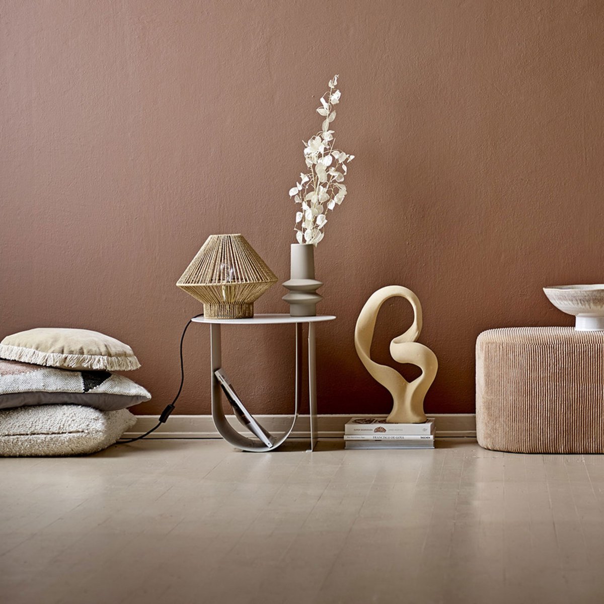 Vase en grès céramique H22cm - ISOLD beige, BLOOMINGVILLE
