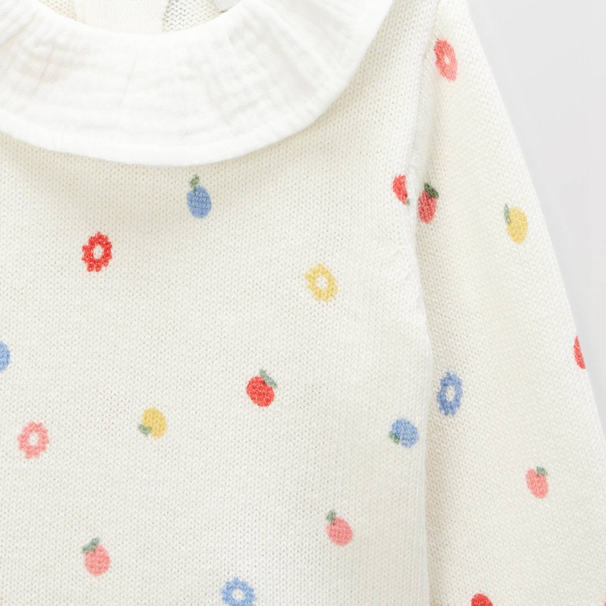 Ensemble tricot imprimé contenant de la laine ecru, BOUT'CHOU