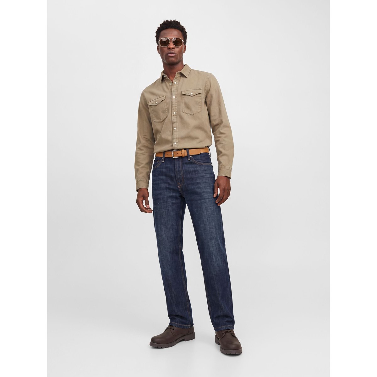 Jean À Coupe Ample bleue - blue denim 1, JACK & JONES