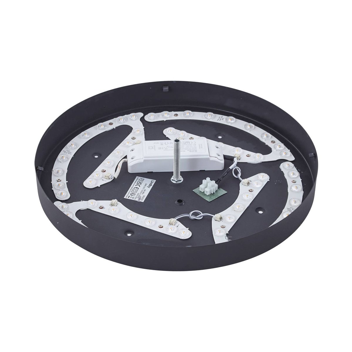 Plafonnier  moderneLED, Aldorin noir sable, blanc, LINDBY
