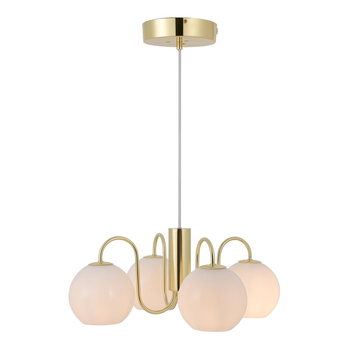Suspension design vintage lustre classique en métal, FRANCA 4-Spot doré, NORDLUX