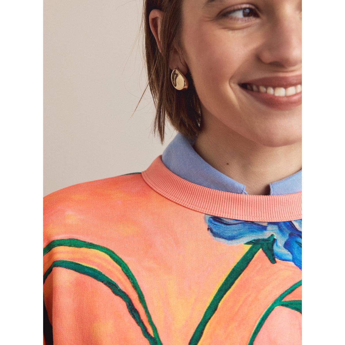 Sweat imprimé elizabeth power sous licence rose, NEXT