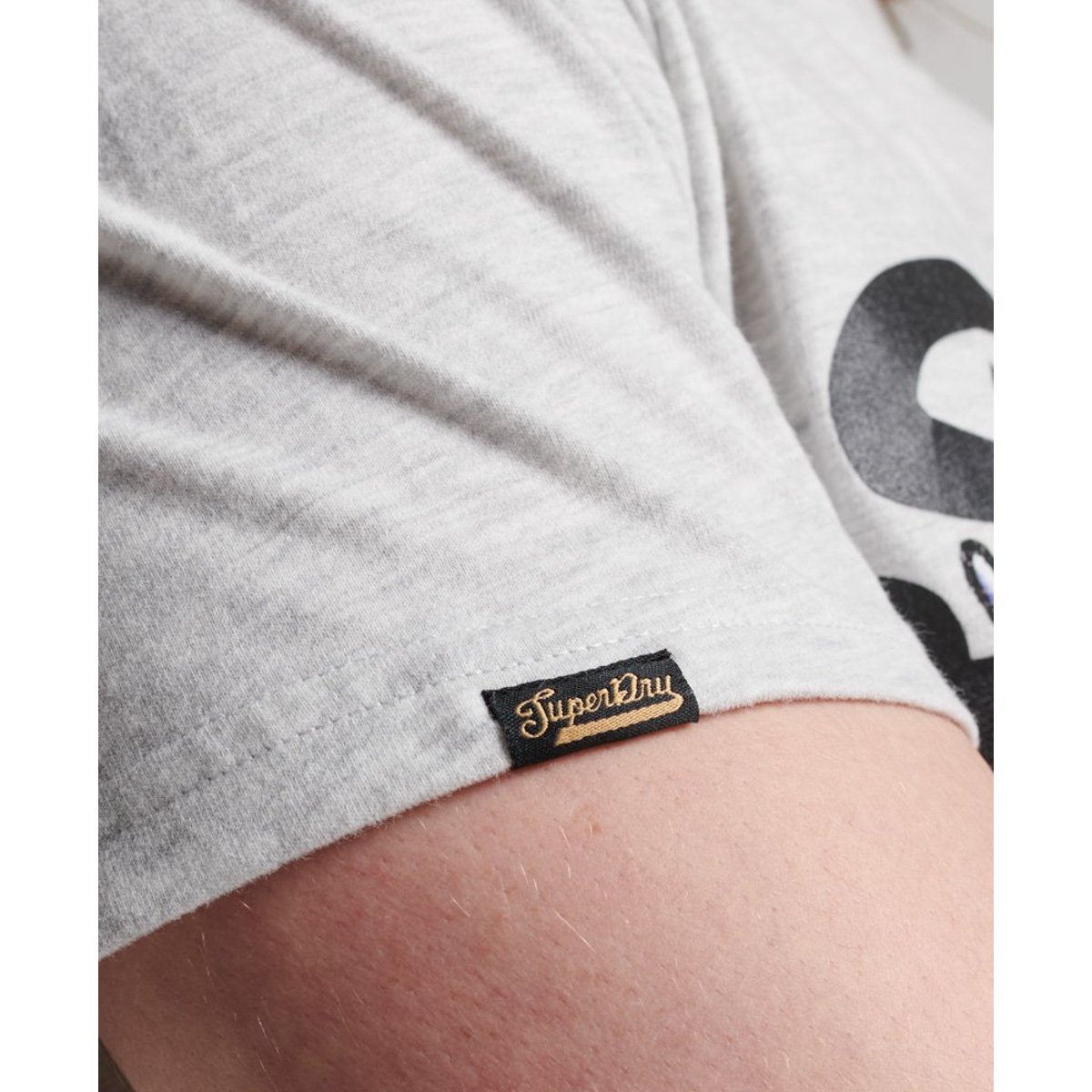 T-shirt Vintage Logo Narrative gris glacier chiné, SUPERDRY