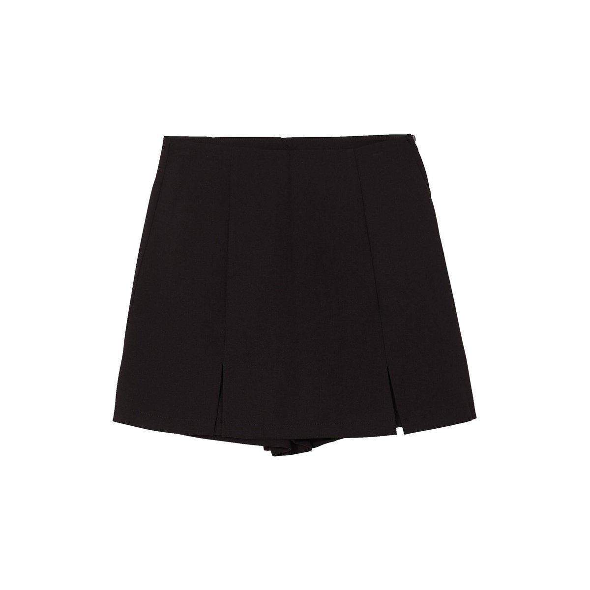 Jupe-short droite fentes noir, CACHE CACHE