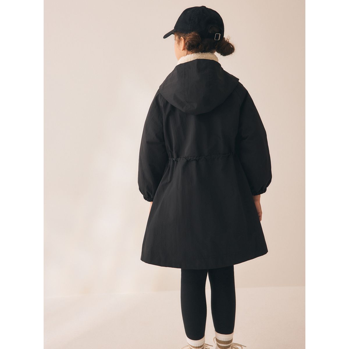 Veste de pluie imperméable à basque noir, NEXT