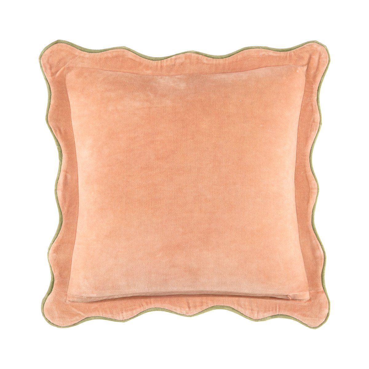 Housse de coussin en velours vert, FESTON poudre, DESFORGES