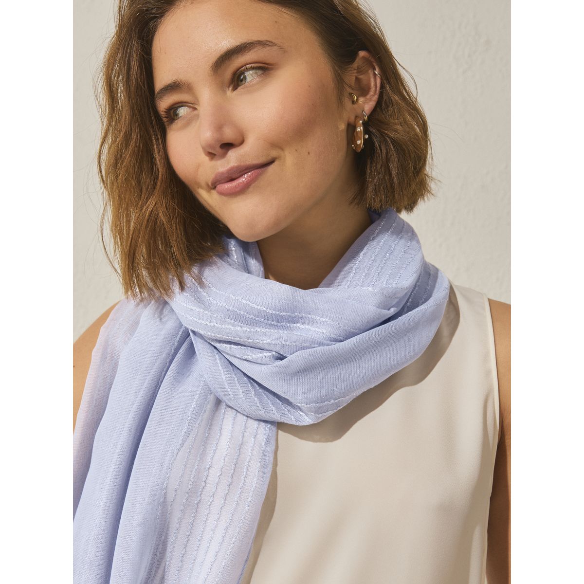 Foulard léger scintillant bleu, NEXT