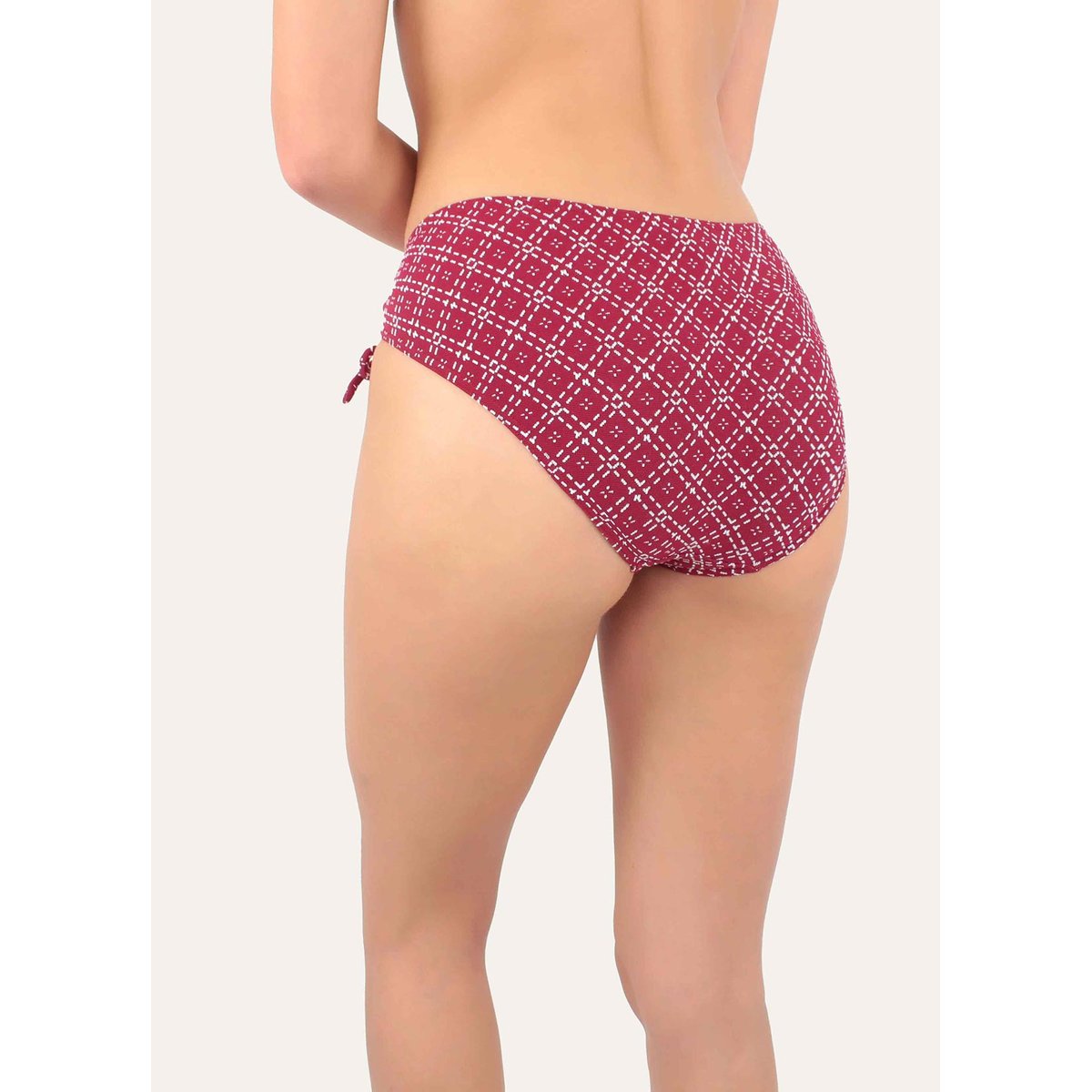 Bas de maillot culotte ajustable COMO cerise, JANINE ROBIN