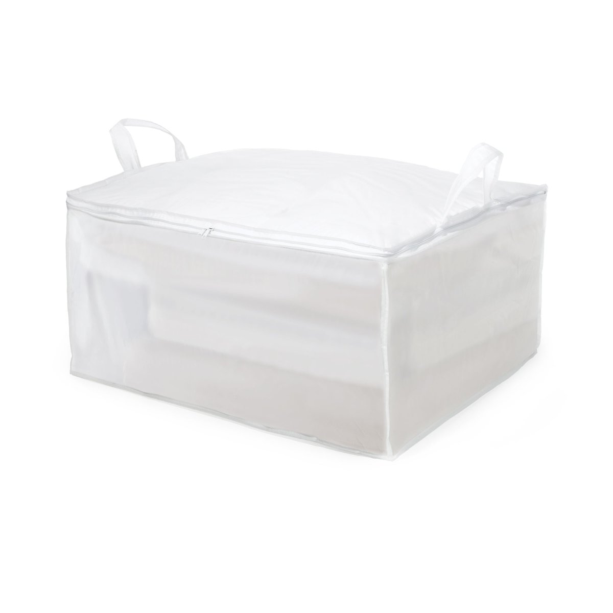 Housse de rangement pour couette Milky blanche transparent, COMPACTOR