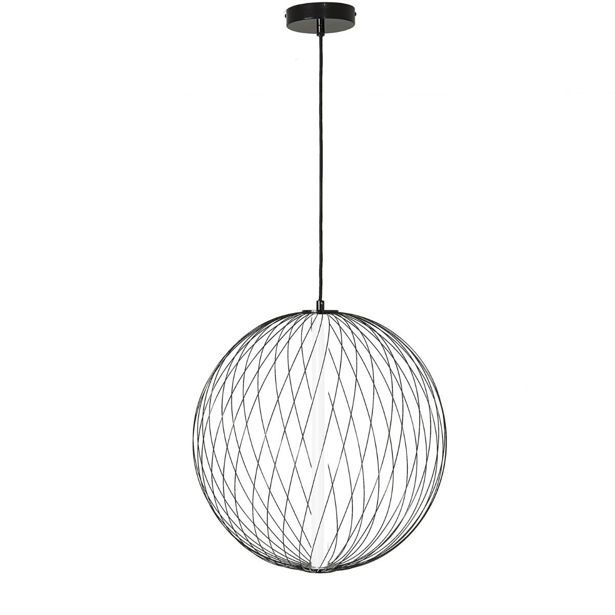 Suspension en métal Atome D.50cm noir, SIGNATURE