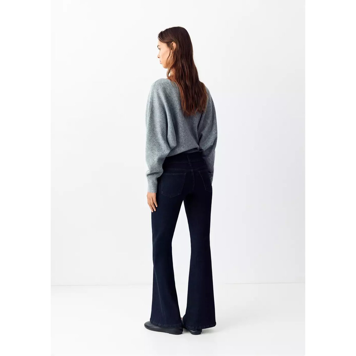 Jean flare rinse wash bleu, MANGO TEEN