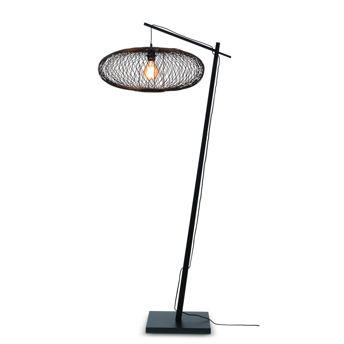 Lampadaire Bambou CANGO noir, GOOD & MOJO