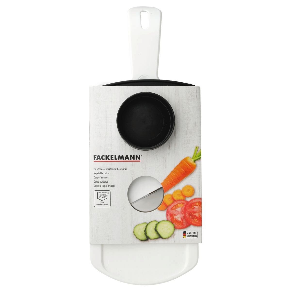 Mandoline professionnelle réglable jusqu'à 6 mm blanc, FACKELMANN