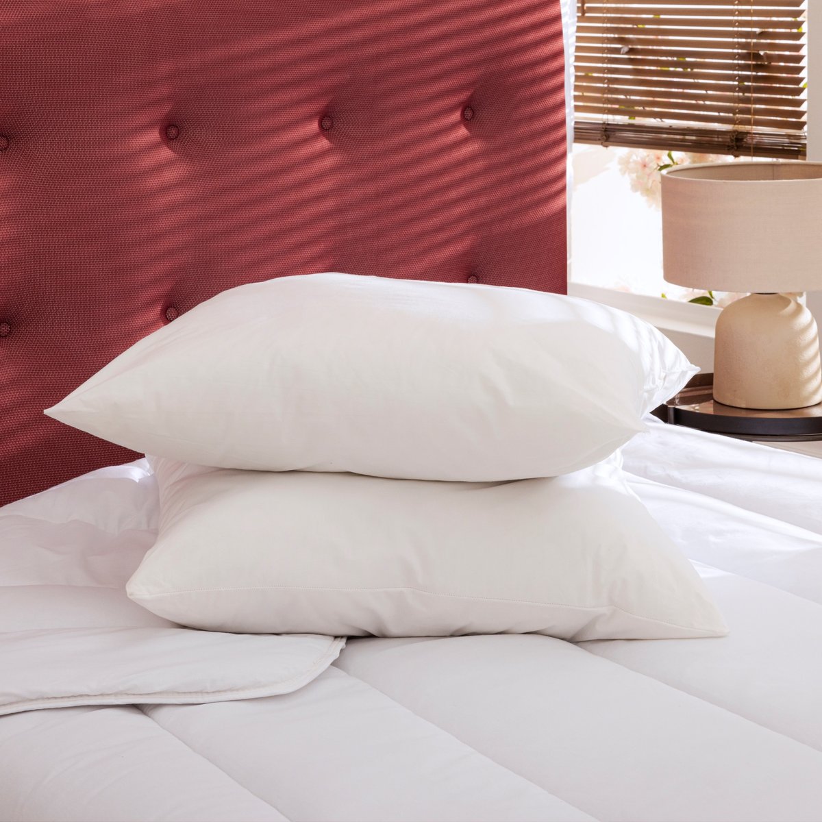 Oreiller éco naturel ferme (lot de 2) blanc, SOMEO