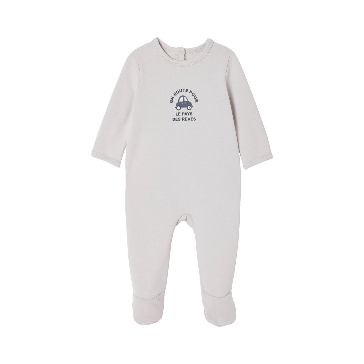 Lot de 2 dors-bien naissance en molleton "voitures" bleu pâle, VERTBAUDET