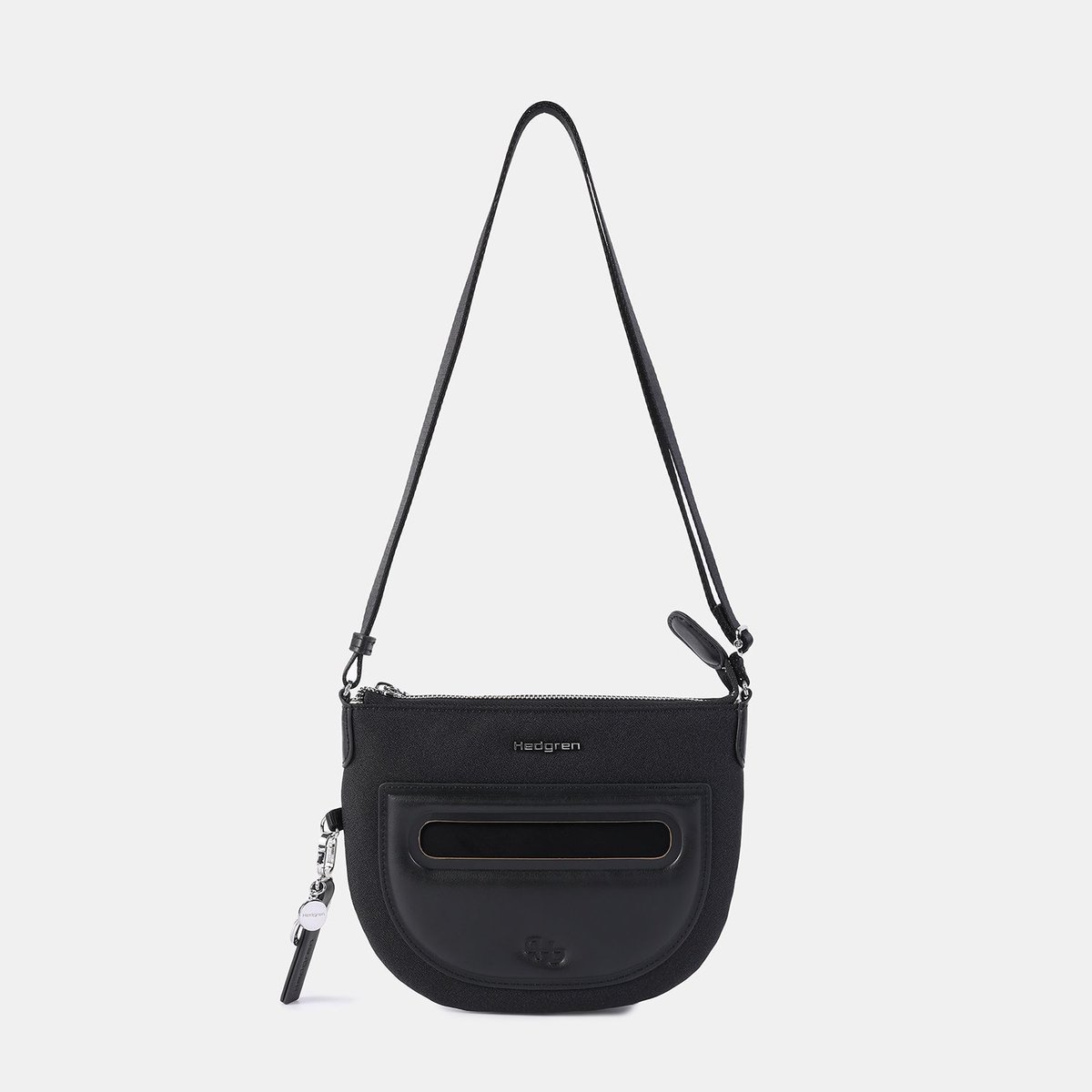 Sac bandoulière demi-lune compact sécurisé black, HEDGREN
