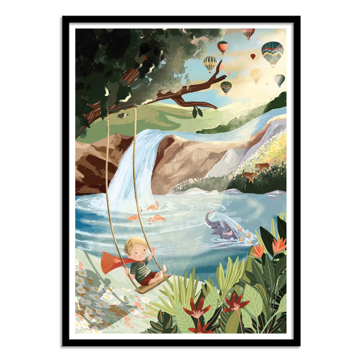 Affiche d'art - Swingset Dreams - Goed Blauw affiche d'art, WALL EDITIONS