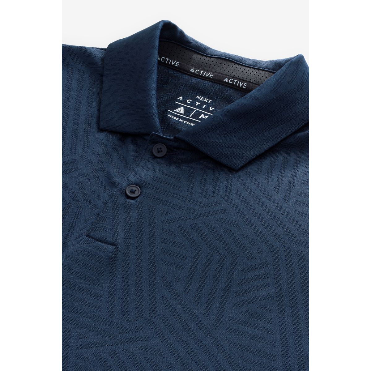 Polo golf en jacquard bleu marine, NEXT