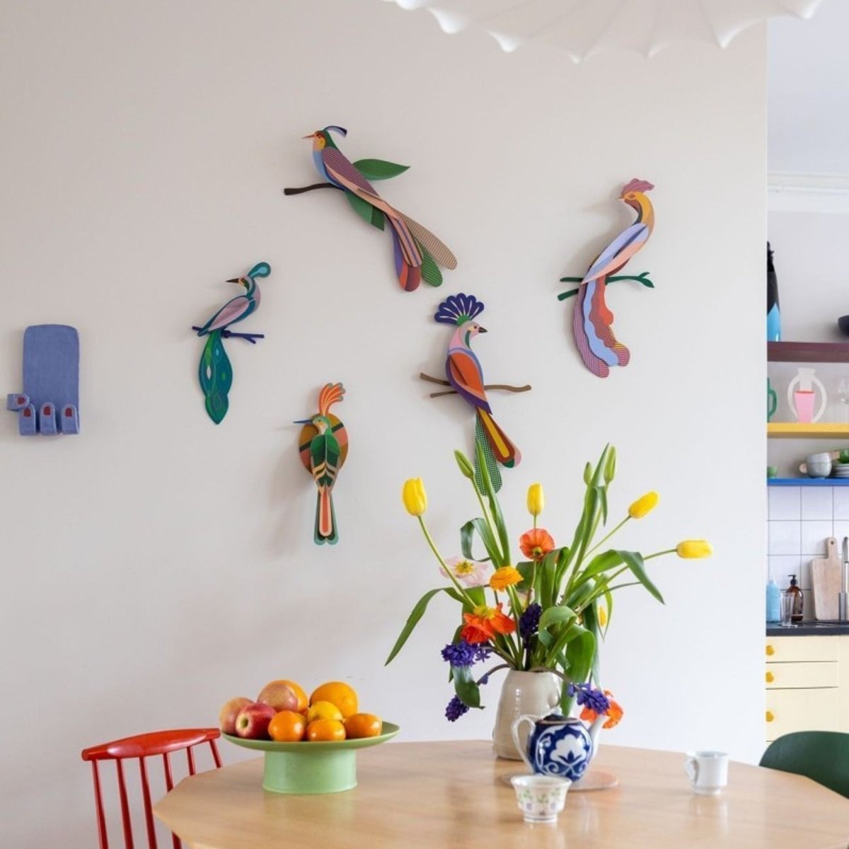 Oiseau décoratif mural  Paradise Bird Savu orange, STUDIO ROOF