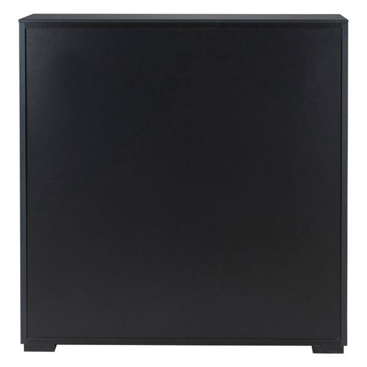 Meuble haut 4 portes chêne naturel et laqué anthracite, ZAGO