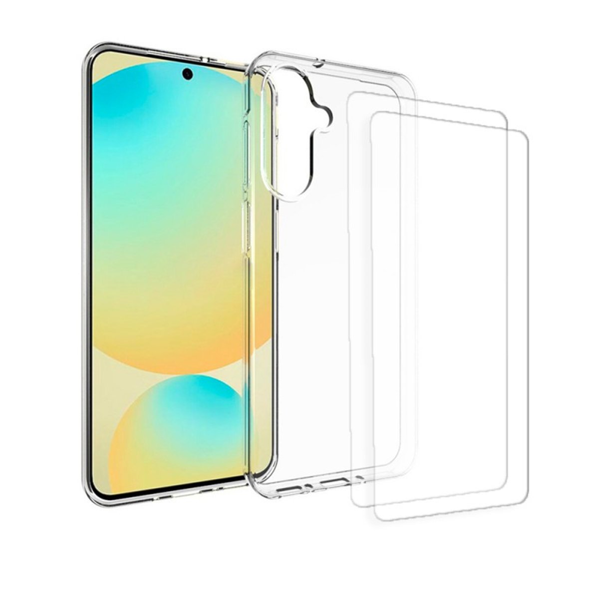 Coque Galaxy A26 antichoc + 2 vitres transparent, EVETANE