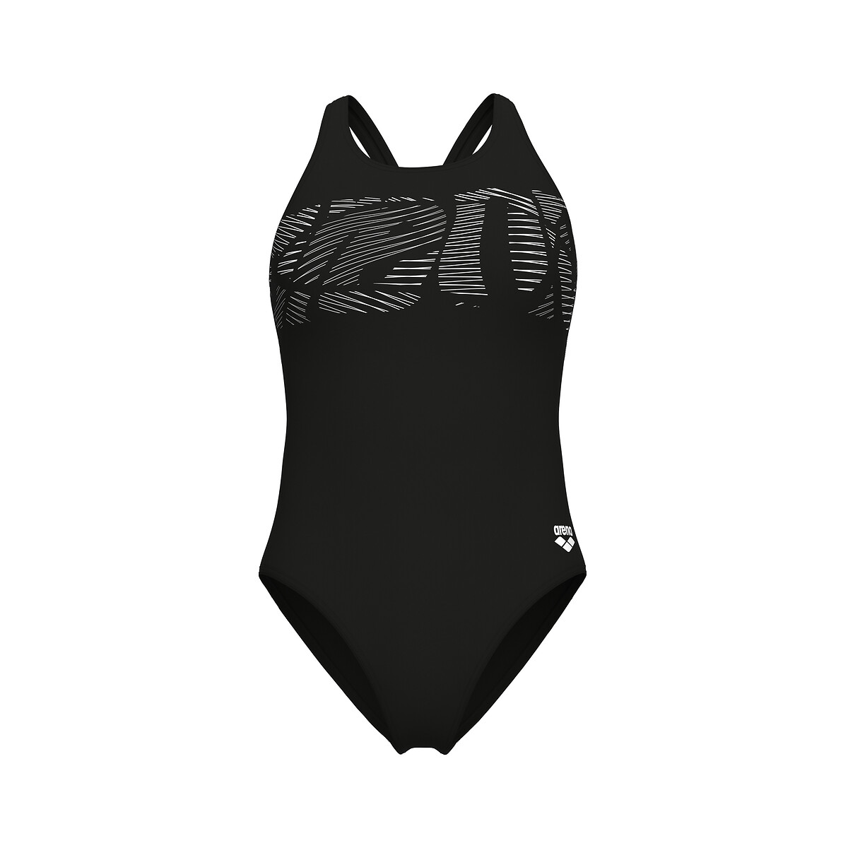 V Back Maxlife Swimsuit black/white, ARENA