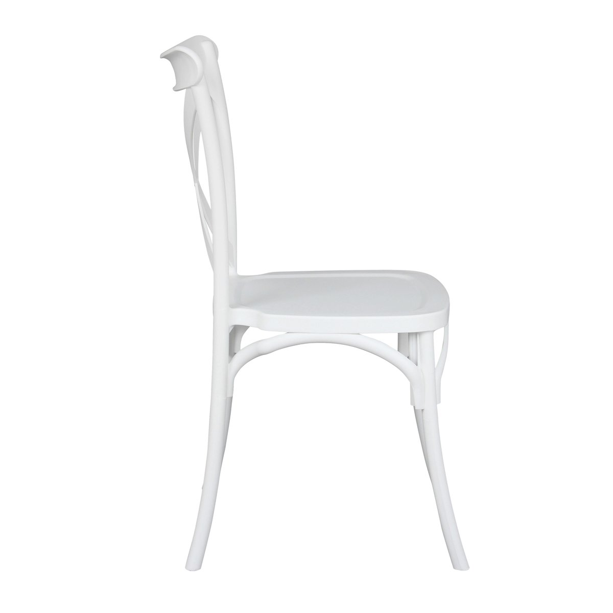 Lot de 4 chaises de terrasse en plastique, DUBLIN blanc, OVIALA