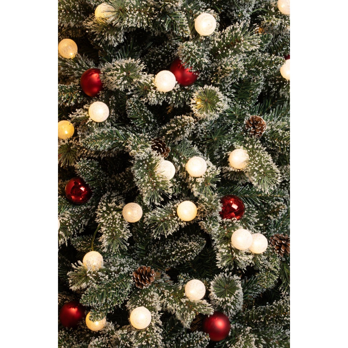 Sapin de Noël artificiel avec décorations et LED H180 cm KAPRUN vert, BLACK BOX TREES
